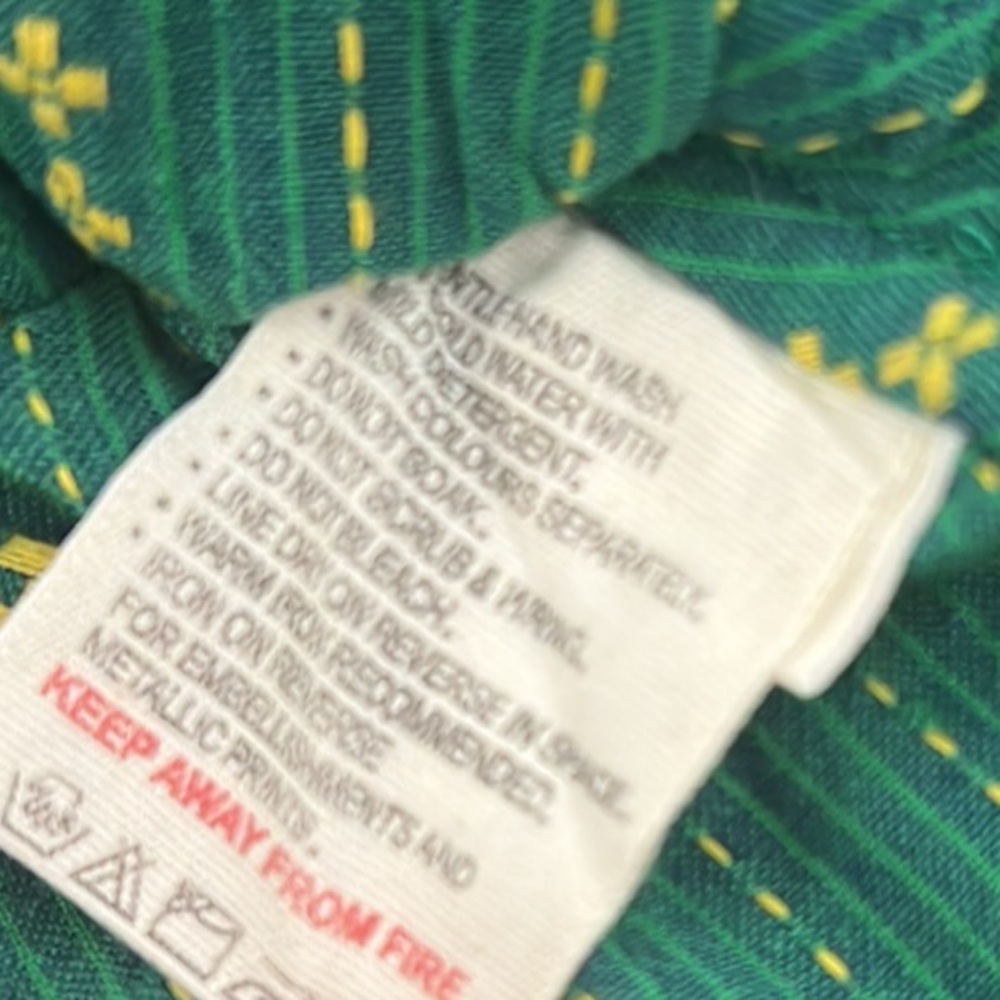 Fabindia • Kids Green Printed Kurta - Picture 8 of 8